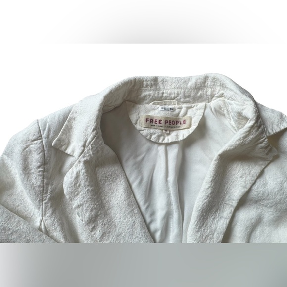 Free people white Olivia blazer no belt size XS - Picture 7 of 11